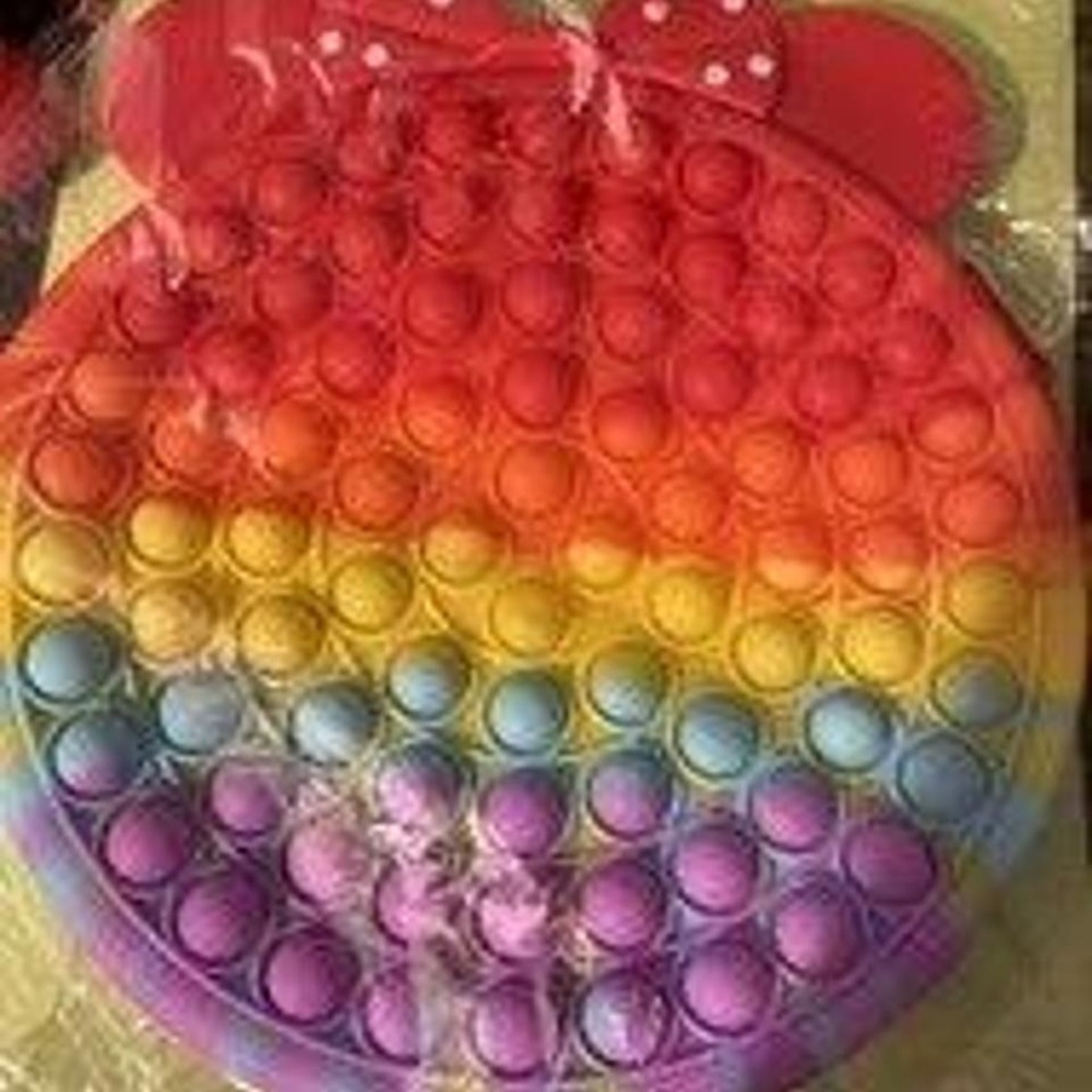 Minnie Mouse Girls Purse Crossbody Handbag Pop It Push Bubble Fidget Sensory